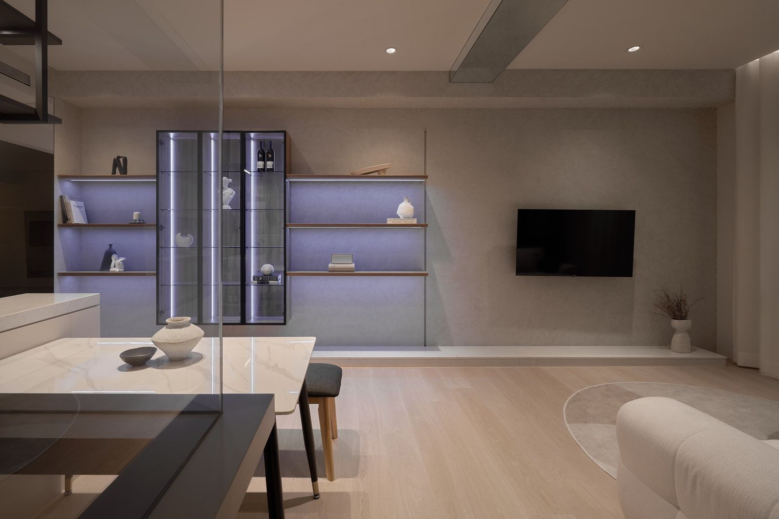 樣品屋實景圖:客廳層架